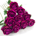 Artificial Roses With Long Stems Silk Velvet Flowers  Realistic Roses for Home Wedding Party Valentines Day Tall Vase Decoration