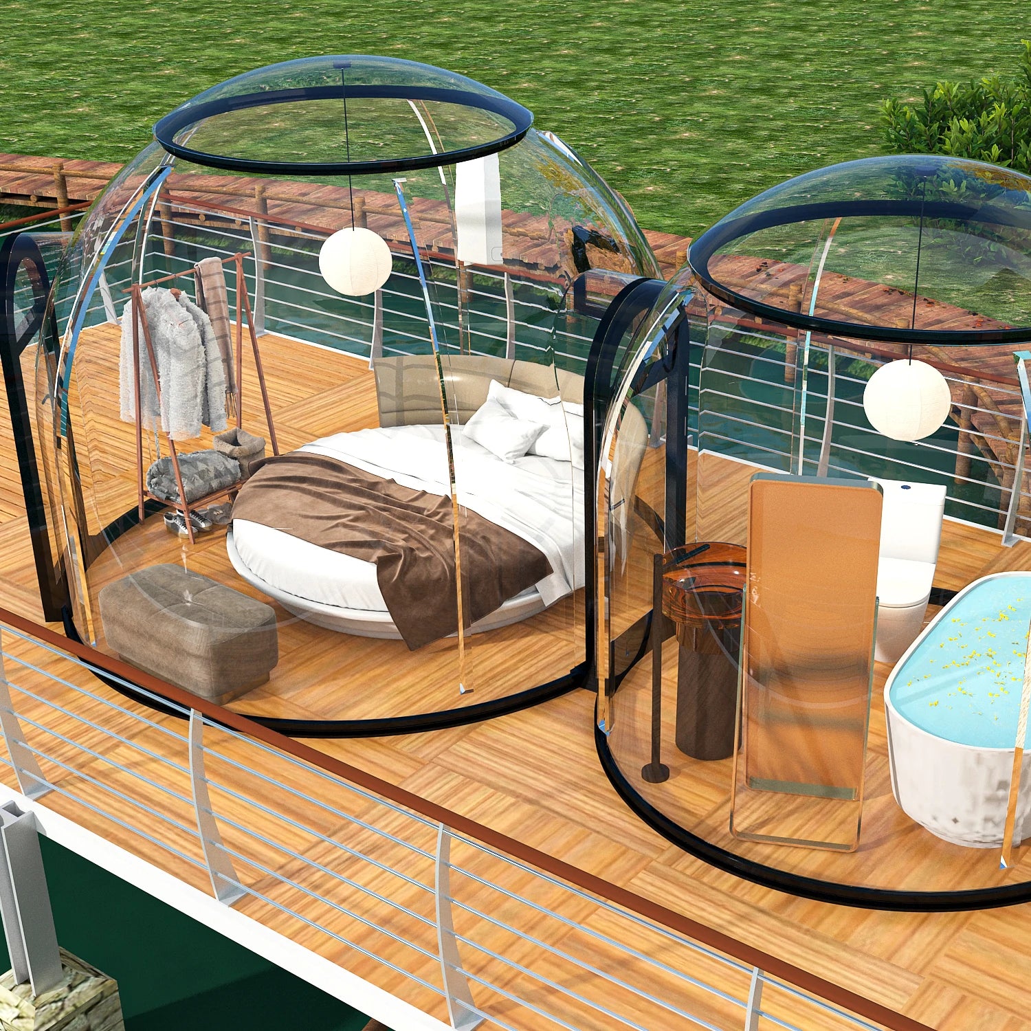 Outdoor Waterproof Polycarbonate Glamping Bubble Igloo Dome House Full House for Trade Show Tents