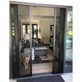 Modern Retractable Sliding Trackless Accordion Pleated Fiberglass Mesh 2x2 Washable Folding Magnetic Door Screen Insect