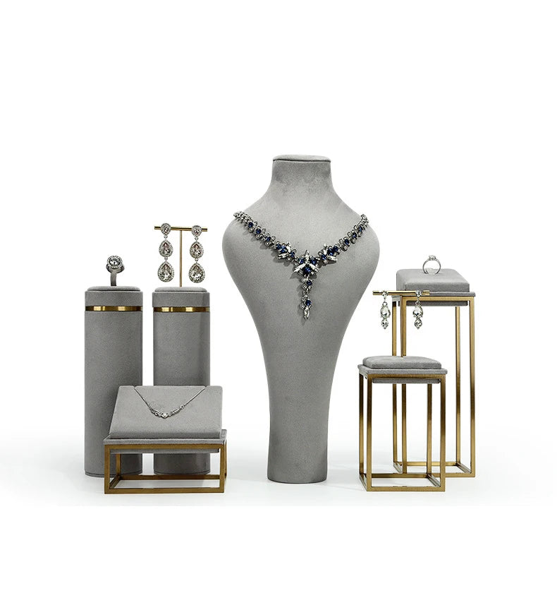 High End Jewelry Organizers Custom Metal Elegant Jewellery Display Stand for Store Showcase