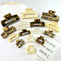 Classic Acetate Tortoise Shell Square Hair Claw Clips for Women Multi-Size 13cm Extra Large Medium Acetate Hair Claws Hair