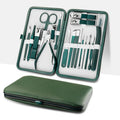 Wholesale Professional Manicure Pedicure Set Carbon Steel Nail Clipper Travel Grooming Kit Portable 18-Piece Nail Care Box