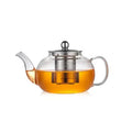 Thickened Heat-resistant Glass Tea Pot Stove Tea Kettle with Stainless Steel Tea Infuser Glass Coffee Pot