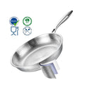 New Materials Triply Titanium Pan Titanium Cooking Frying Pan Non-stick Titanium Hammered Pan for Kitchen