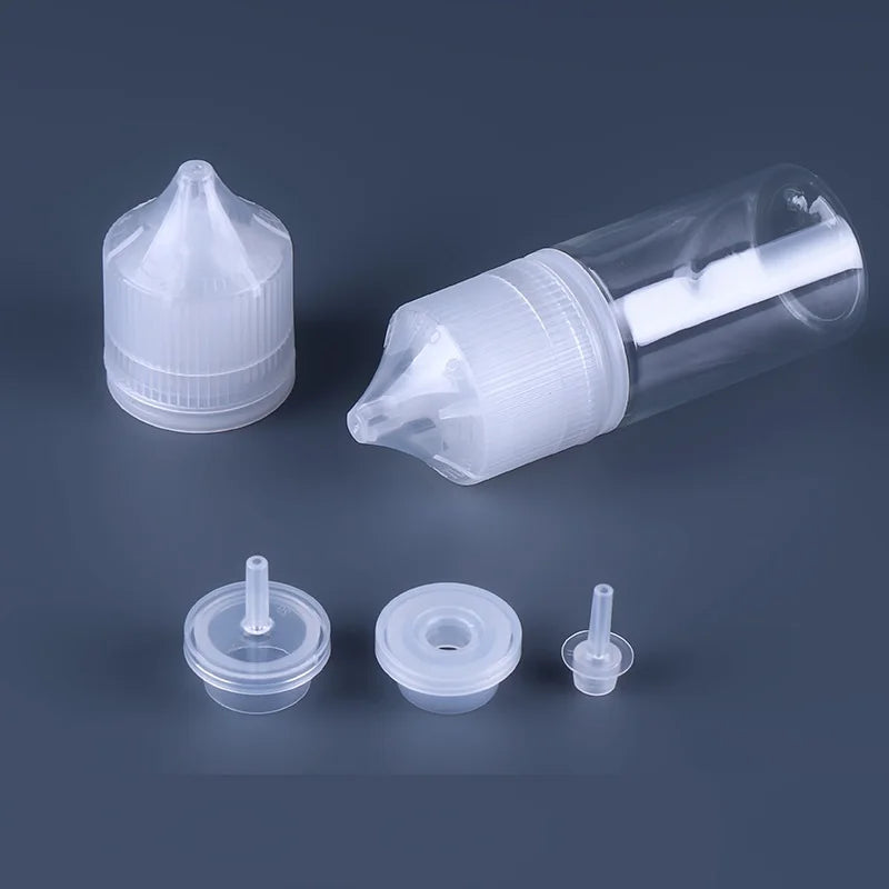 Ecannal 60ml 2 oz PET Plastic Dropper Bottle with Replaceable Unscrewed Slim Nozzle Dropper
