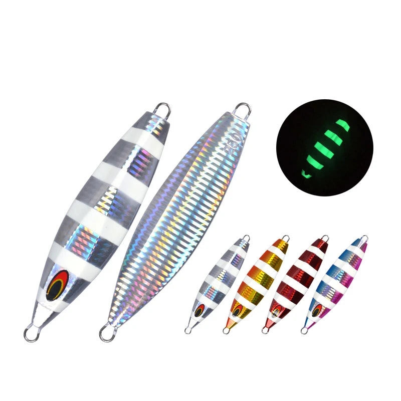 TOPRIGHT JIG036 200g-300g Metal Jig Sardine Lure Metal Flat Slow Pitch Fishing Jigs Lures Sinking Vertical Jigging Bait Lead