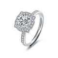XJZ076 Wholesale Bling Open Rings Jewelry Women Wedding 925 Sterling Silver Classic 1 Carat Moissanite Diamond Engagement Ring