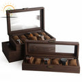 10-Grid Wooden Watch Box and Storage Jewelry Organizer Crafted Wood Craft for Wall Sign & Packaging Jewelry MegaBDM