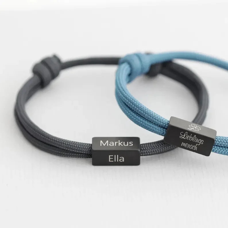 Fashion Herrenarmband Sommer Sailing Rope Bracelet Stainless Steel Custom Laser Engraved Surfer Bracelet for Surfer Partner