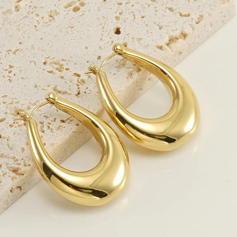 Beimai OEM 18K Gold Stainless Steel Drop Fine Jewelry Earrings