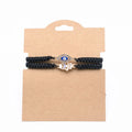 Handmade Woven Thread Bracelet Star-Shaped Wax Rope String Bracelet with Eye Catching Detail