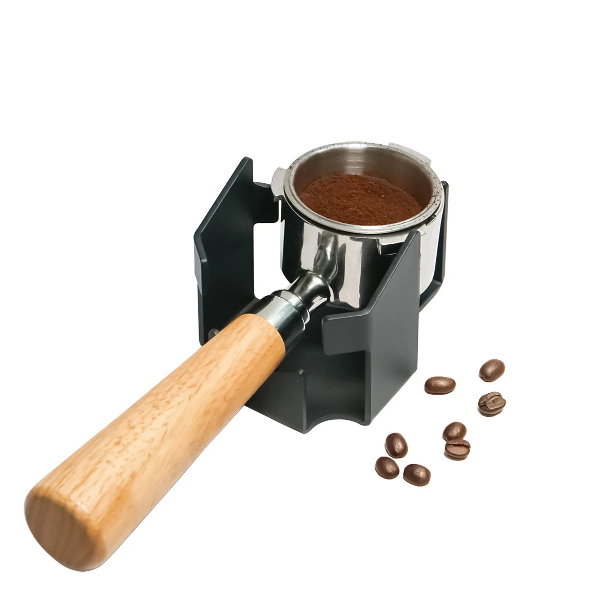 Factory Price 1PCS Espresso Portafilter Standard Coffee Tamper Barista Tools with Weighing Rack Holder Stocked