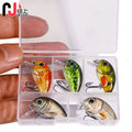 5pcs/Box Set NEWUP 2.8cm 2g Minnow Fishing Artificial Baits Hard Plastic Bait Fishing Crankbait Combos