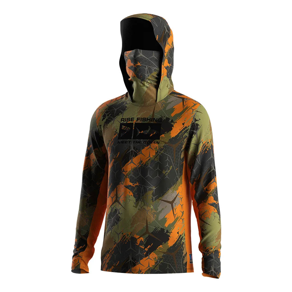 Odm Eco-Friendly Uv  Fast Dry Upf 50 Hoodie Performance Shirts Long Sleeve Quick Dry Fishing Shirt With Hood and Face Cover
