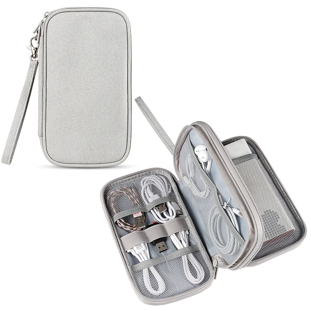 Electronic Organizer Earphone Bag Accessories Pouch for Keeping Power Bank/Charger/Cables/Wireless Mouse