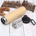 2025 Eco Reusable 500ml Stainless Steel Bamboo Shell Vacuum Thermos Coffee Mug Tea Cup for Water Tea Coffee Durable Bamboo