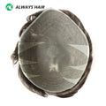 Thin Transparent Full Lace Toupee Brown Indian Human Hair Male Lace Hair Unit for Men Men's Wig Block Toupee