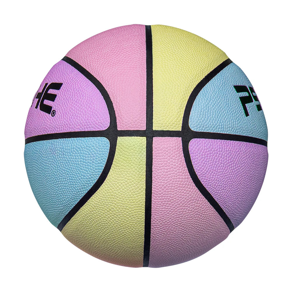 Competitive Price Custom Logo Basketball Size 7 UV Color Change PU Leather Indoor Outdoor Training Gear