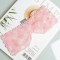 Luxury Beauty Equipment Real Natural Rose Quartz Roller Gua Sha Stone Eye Mask for Skin Face Care
