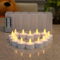 Outdoor Indoor Home Decoration Real Flame Rechargeable Battery Operated Electronic Flameless LED Light Candle With Remote