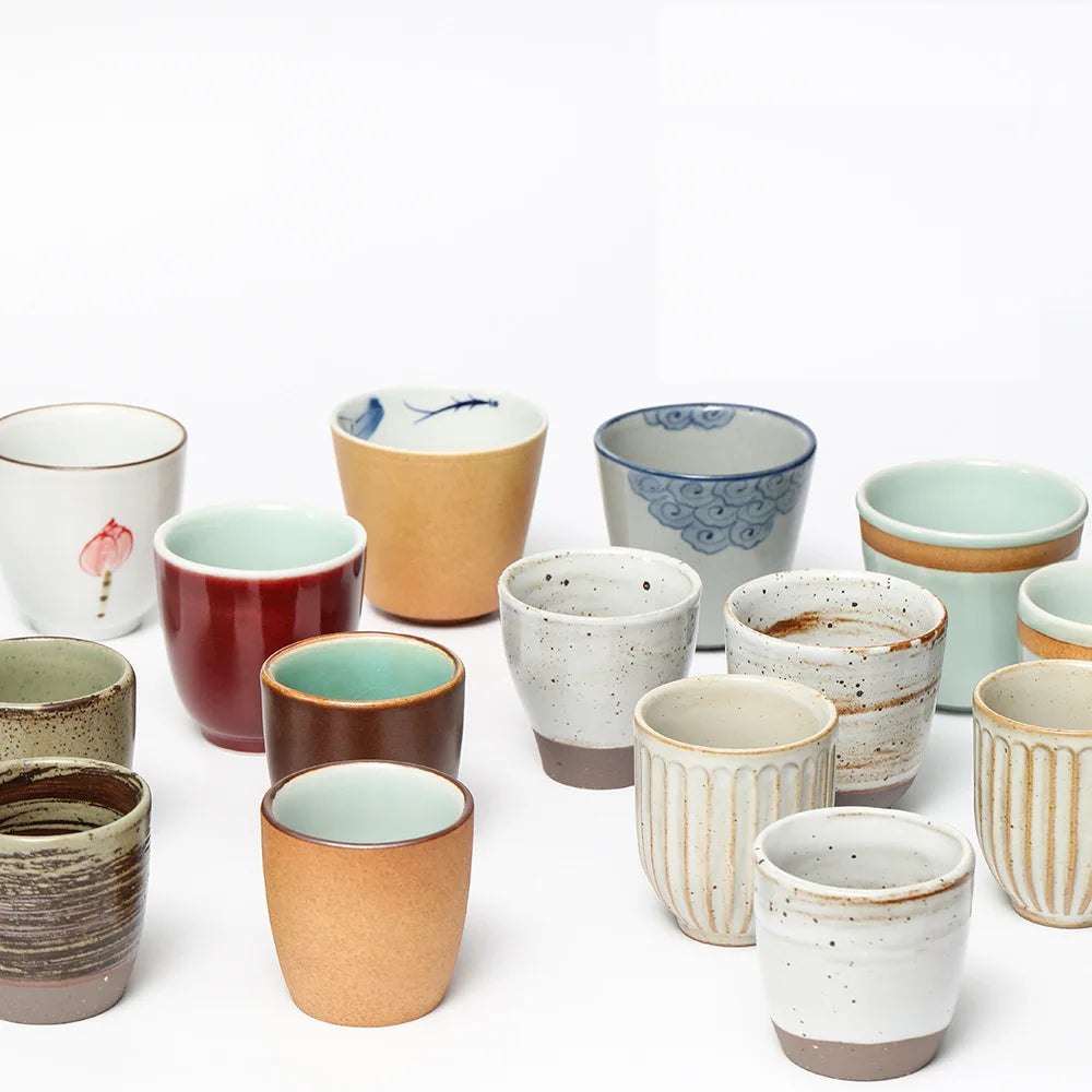 2022 Wholesale Pottery Coffee Cup Without Handle Antique Japanese Ceramic Tea Mug Cups