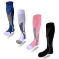 New Arrival Summer Woven Compression Football Soccer Crew High Spandex/Nylon Sports Socks Anti-Slip Wholesales