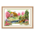 Our Wholesale Cross Embroidery Printing Pattern Hand Embroidery Bridge Green Water Diy Craft Cross Embroidery Cotton Thread