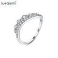 LUOTEEMI Zircon Jewelry New Fashion Lady AAA Zircon Micro Inlay Iced Modern Ladies Wedding Ring