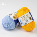 Combed Cotton Yarn 50g Hand-Woven Crochet 5 Ply Milk 100% Cotton Yarn Crochet for Scarf Bags