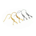 100pcs/bag Stainless Steel Earring Hooks With Peg Bail Clasp Pinch Bail Earring Hook Findings for Jewelry DIY Making