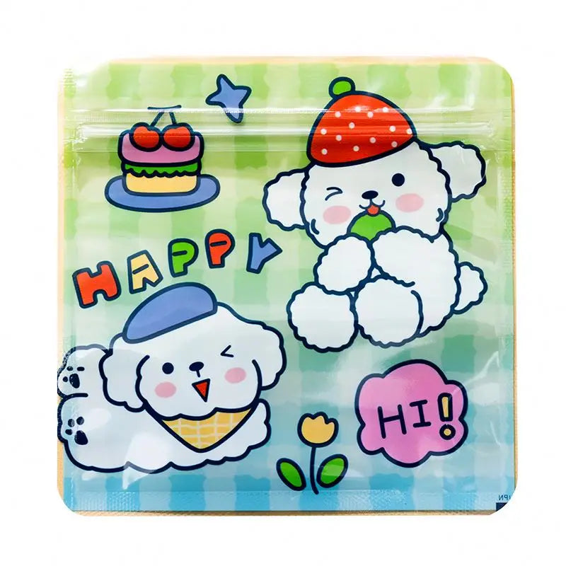 Hot Selling Small Plastic PET Food Packaging Bag with Zipper Cute Design for Cookies Snacks Potato Chips Rice Gravure Printed