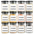 Black Bamboo Wooden Lid Glass Storage Container High Borosilicate Jar Kitchen Bottle Container Round Airtight Coffee Tea Spice