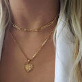 Hot Selling Women's Fine Choker Necklace Gold Filled Letter and Heart Birthday Gift Jewelry
