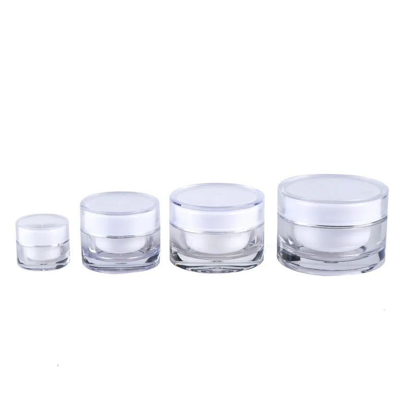 Luxury Cosmetic Containers Acrylic Plastic Jar 5g 10g 15g 20g 30g 50g Acrylic Cream Jar with PP Inner