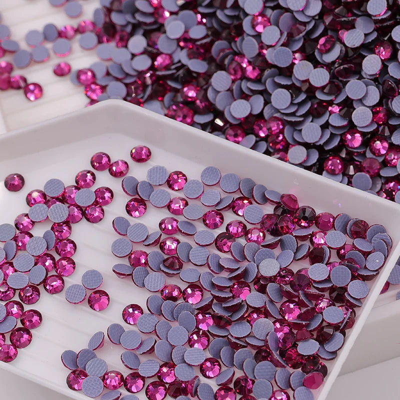 JC Crystal Hot Sales SS20 1440 Pcs/bag Crystal Flatback Hot Fix Rhinestones  Round Shape Crystal AB Hotfix Flatback Rhinestones