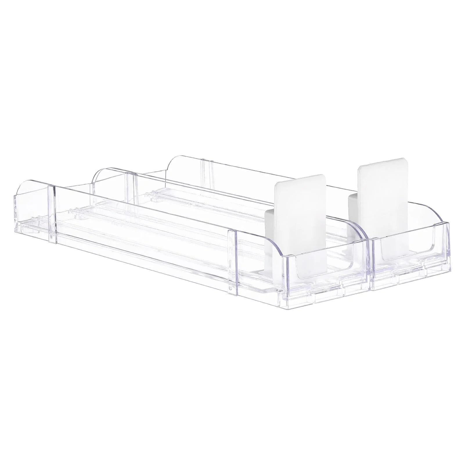 Drink Pusher Bottle Organizer Gravity Feed Roller Slides Shelf Pusher System for Refrigerator Shelf Glides Supermarket Shelves