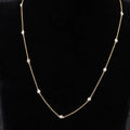 14k Solid Gold Whole Good Price Jewelry 2mm Round White lab diamond Diamond Necklace