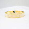 Wholesale 18K Gold Plated Stainless Steel Buddhist Scripture Bracelets Fashionable 'Letter' Design for Men and Women