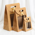 China Manufacturers Clothing Package Folders PVC Transparent windows Recycled Natural Lady Gift Packaging Box for Jeans Trousers