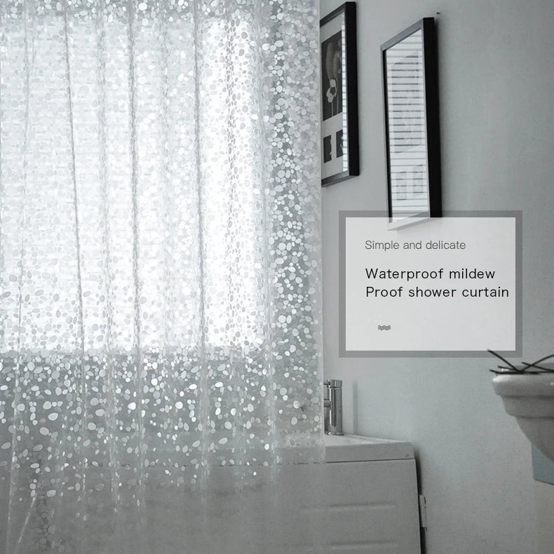 Factory Price 3D Shower Curtain Liner 1.2x1.8m Waterproof Translucent Bathing Sheer Bathroom Curtains Bathroom Accessories
