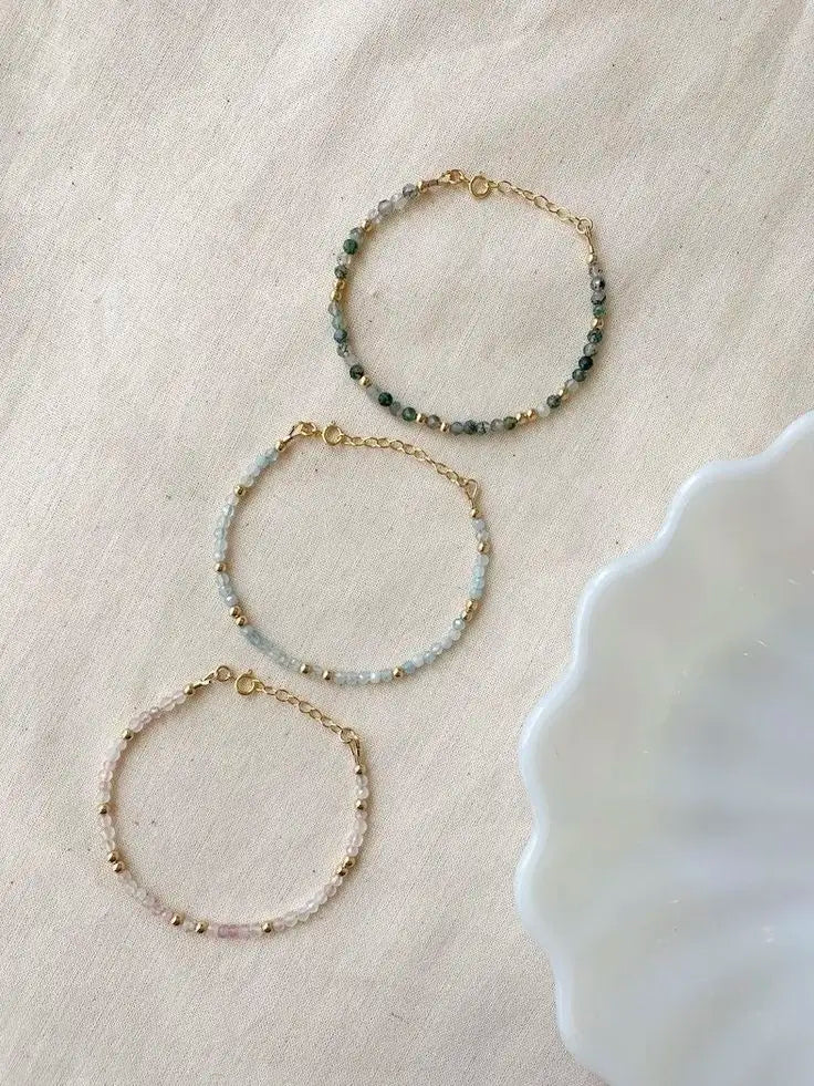 Natural Tourmaline Amethyst Aquamarine Rose Quartz Beads Jewelry Making Gemstone Beads for Bracelet Necklace DIY Wholesale