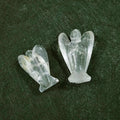 Huiying Custom Production Semi-precious Stones clear Quartz Angel Carvings 1.5 Inch Crafts