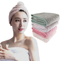 Hair Drying Towel with Elastic Strap Large Microfiber Hair Towel Wrap for Women