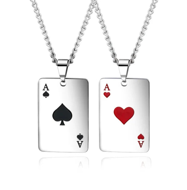 Ace of Spades Men's and Women's Sweater Chains Hip Hop Necklace