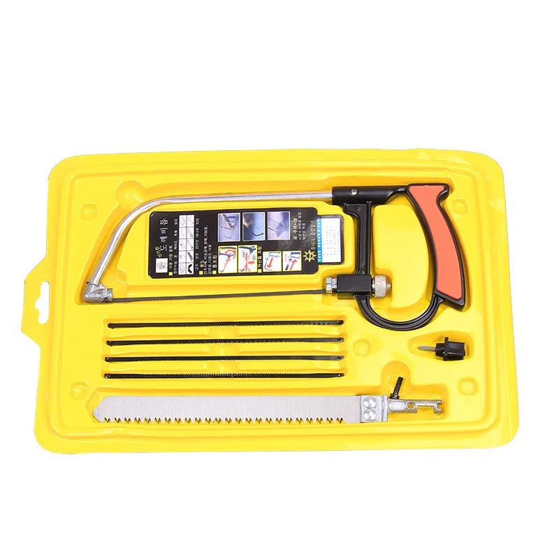 Factory High Quality Spot 8 in 1 Handmade Hacksaw Blade Set Metal Wood Glass Multifunctional Hacksaw Kit