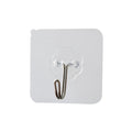 12 PCS Reusable Sticker Hooks Damage Free Wall Hanger Waterproof Transparent Bathroom Kitchen Hook for Clothes Keys and Towels