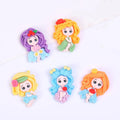 Hot Sale Print Craft Little Girl Princess Design Flatback Character Resin Cabochons for Diy Scrapbooking