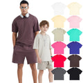Custom 220gsm Oversized Tshirt with Drop Shoulder Heavyweight Polyester-Cotton Knitted Fabric Custom T Shirt