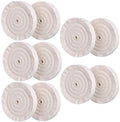 Vibratite 6 Inch Buffing Wheel Cotton Abrasive Pad Cloth Polishing Wheel for Bench Buffer Polisher Tool With 1/2" Arbor Hole