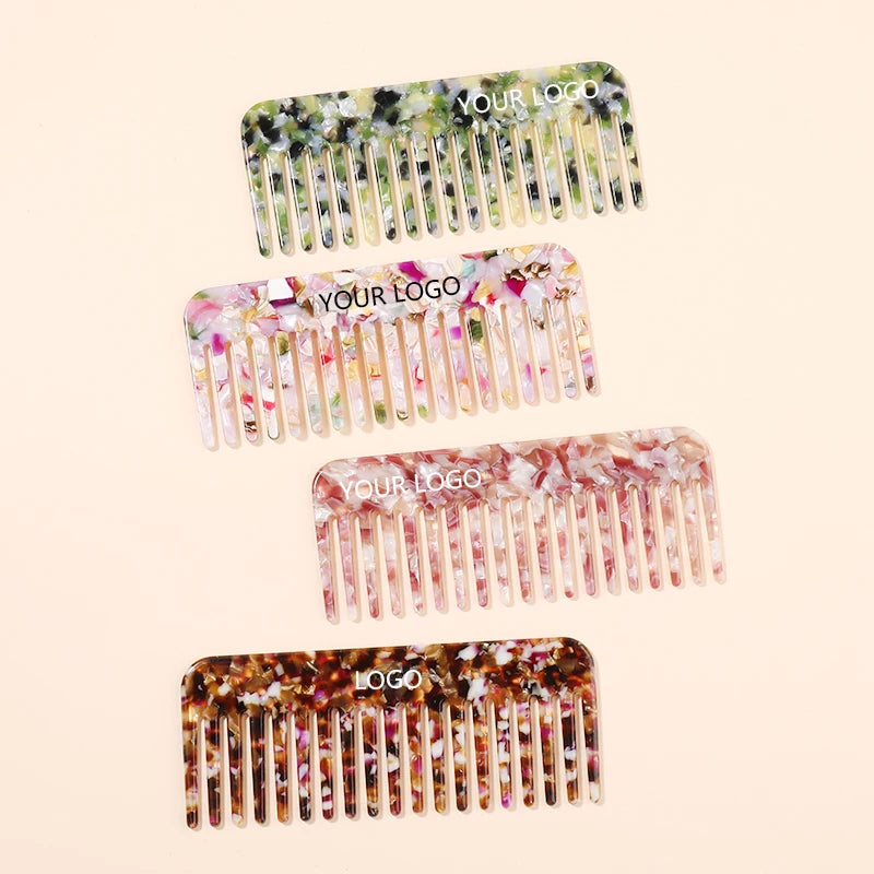 MiDairy CUSTOM LOGO 5000+ Colors  Acetate  Hairdressing Custom LOGO Private Label Wide Tooth Comb 890053